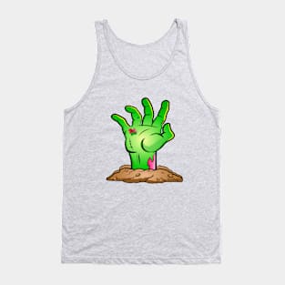 Green Zombie Hand Tank Top